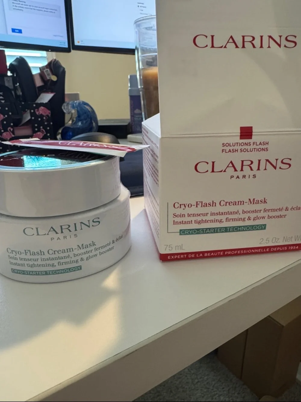 Clarins Cryo-Flash Cream-Mask Full Size NWT